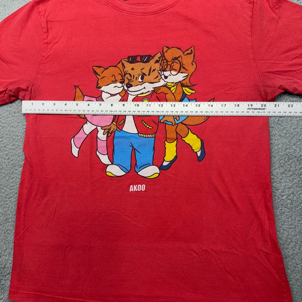 AKOO by T.I.‎ Mens XL "Big Man On Campus" Red 100% Cotton Fox Graphic T-Shirt - Picture 6 of 8